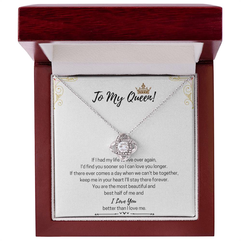 To My Queen - Loveknot Necklace