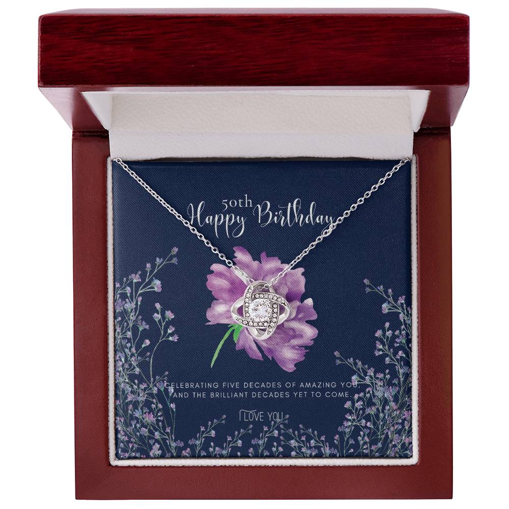 50th Birthday Gifts for Women | Necklace for Her | 5 Decade Jewelry | 50 Years Old | Best Friend Gift | 50th Birthday Gift Necklace | Birthday Gift | Jewelry Gift for Her