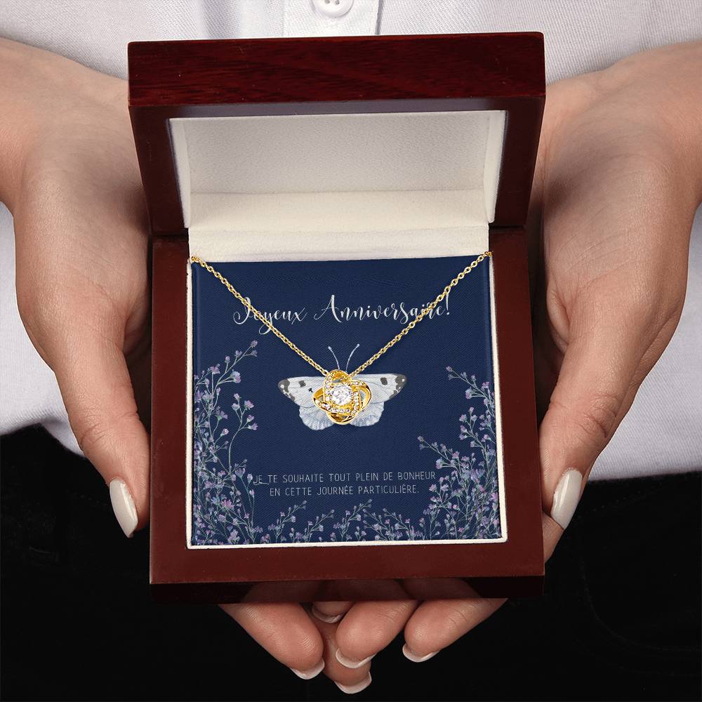 Joyeux Anniversaire Necklace | Personalized Birthday Gift | Birthday Necklace for French Mother | Birthday Necklace for French Girl Friend