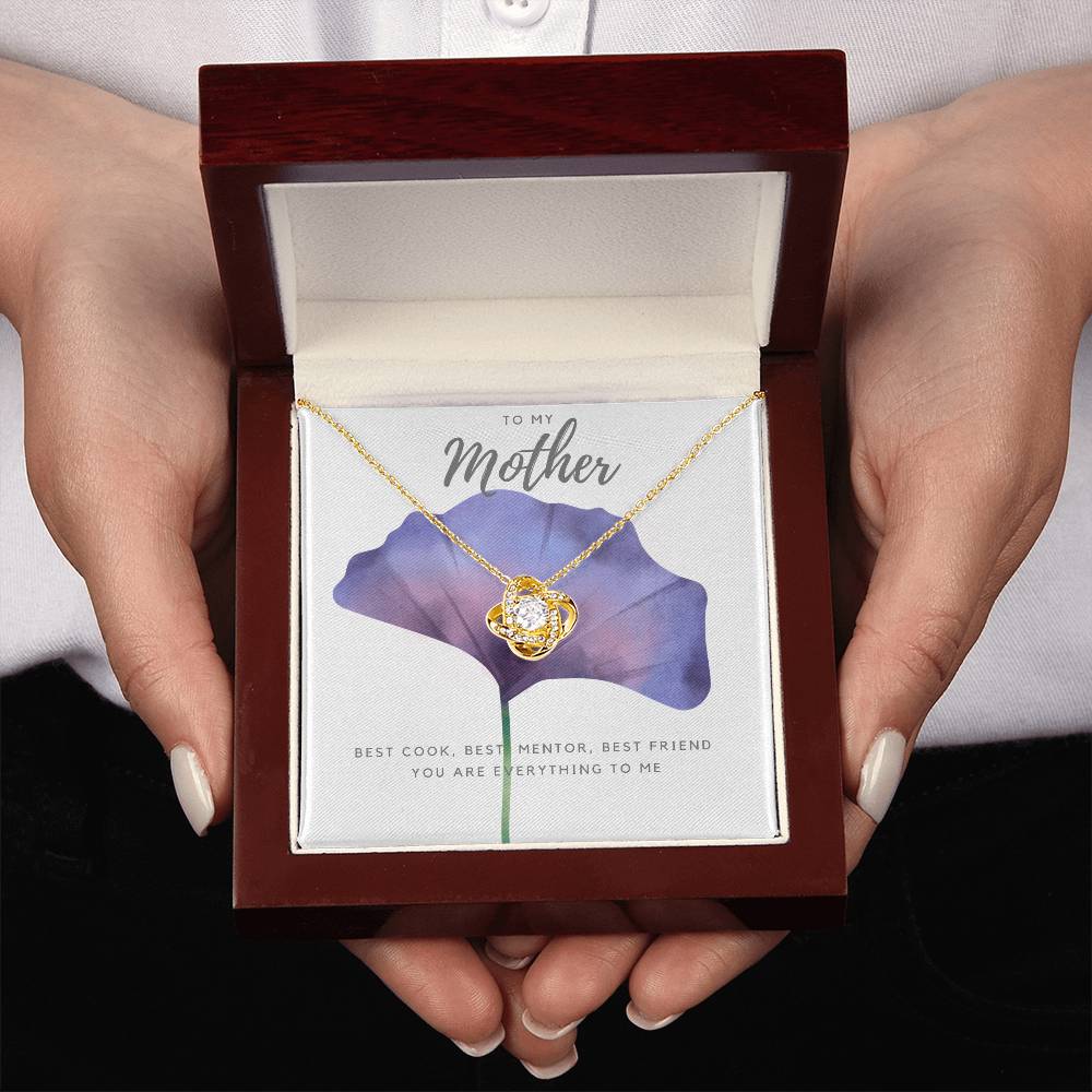To My Mother Necklace - Purple Flower