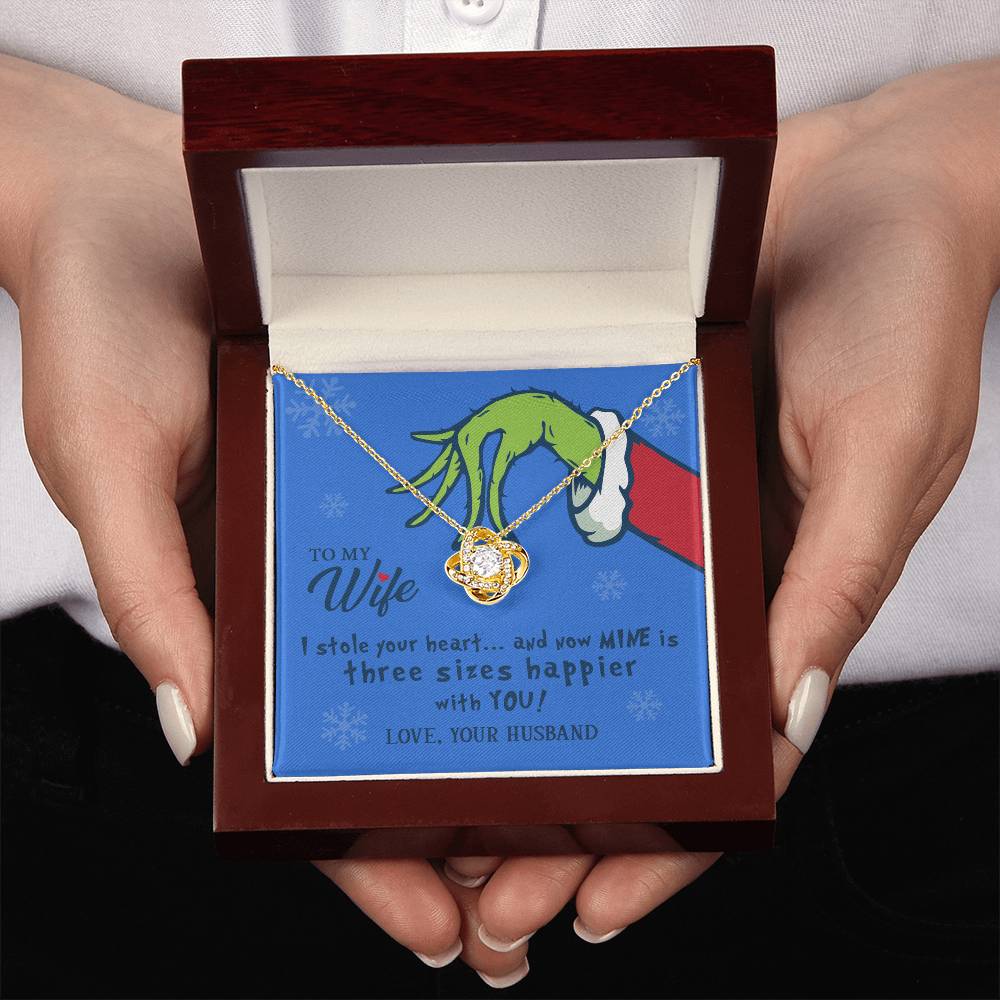 To My Wife - I Stole Your Heart - Love Knot Necklace