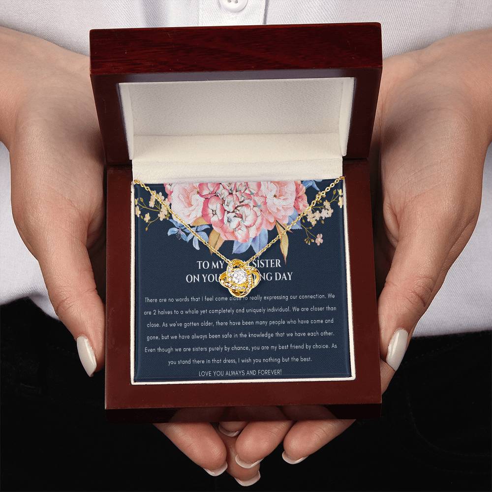 Bride Gift From Sister, Sister Wedding Gift From Twin Sister, Sister Wedding Necklace, Wedding Day Gift for Bride From Sister