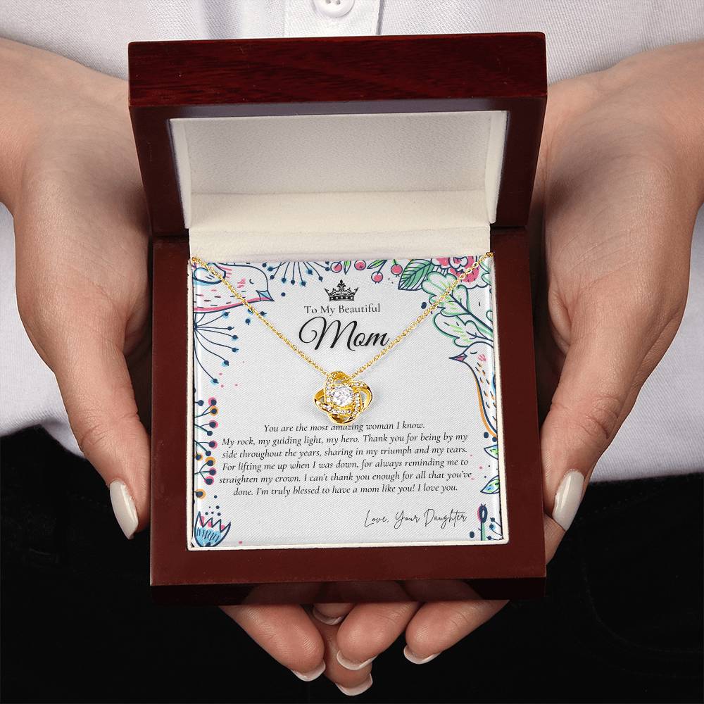 To My Beautiful Mom Necklace | Badass Mom Gift | Mother’s Day Gift | Birthday Gift | Gift From Daughter on Wedding Day