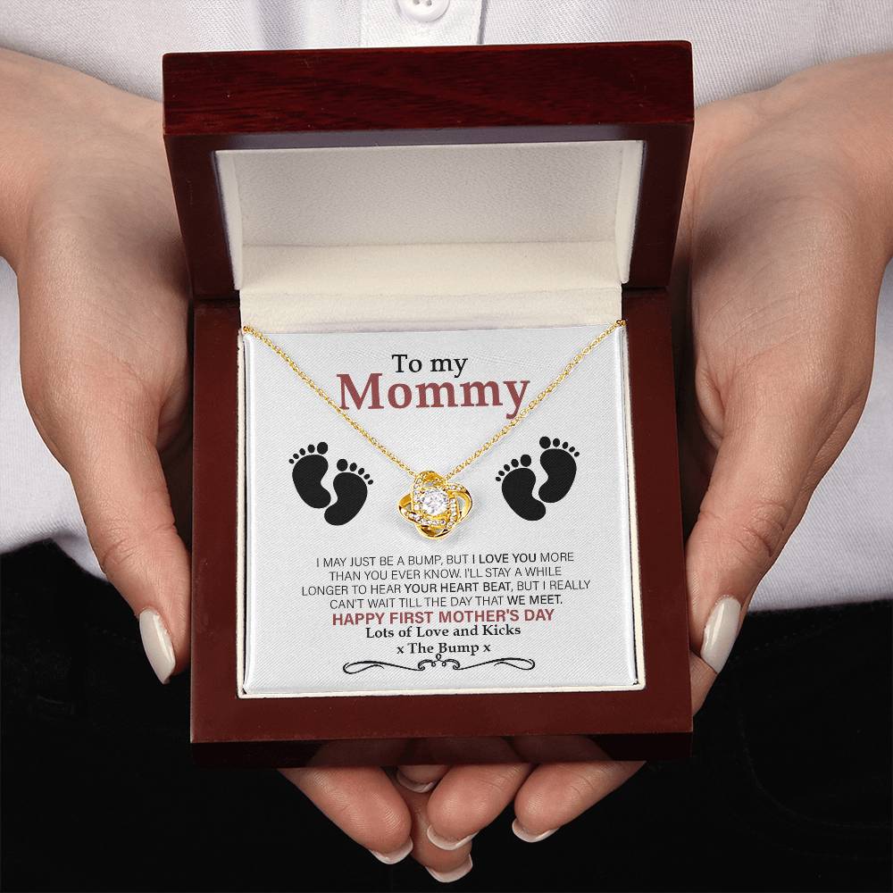 To My Mommy - From Bump - Pregnancy Gift for First Time Mom - Mother's Day Gift - Luxury Necklace