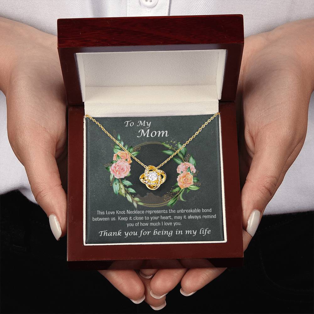 To My Mom - Gratitude - Love Knot Necklace