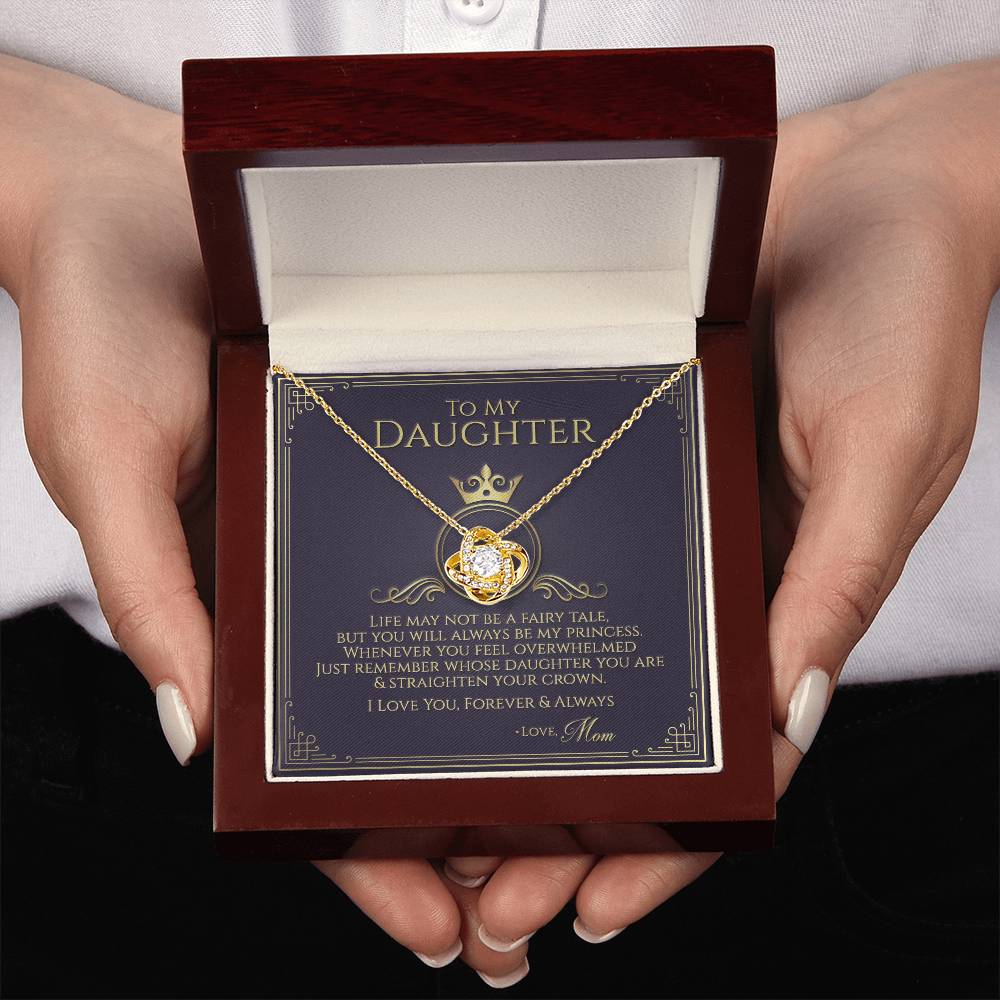 To My Daughter - Straighten Your Crown Necklace