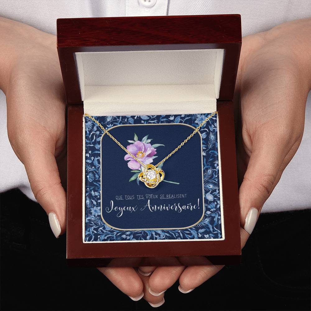 Joyeux Anniversaire Necklace | Personalized Birthday Gift | Birthday Necklace for French