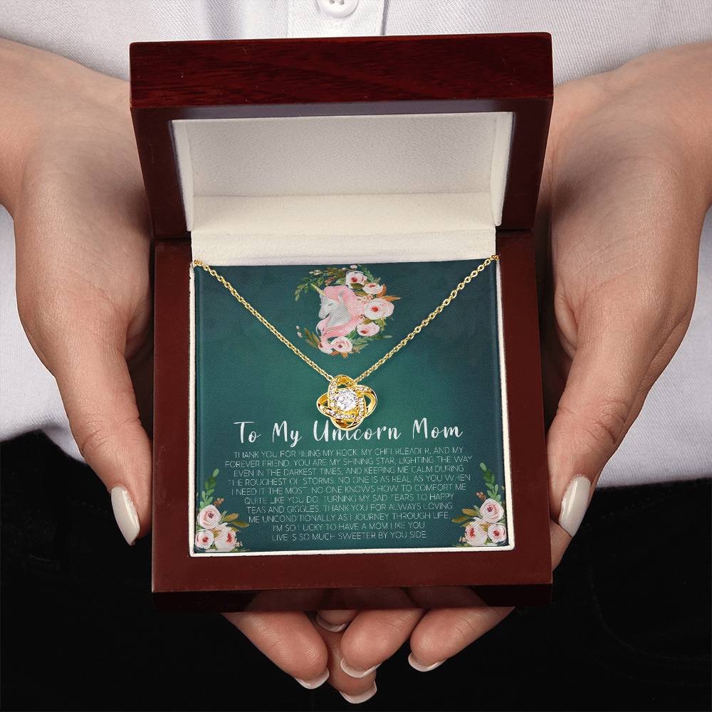 To My Unicorn Mom - Mothers Day Gift - Mothers Day Gift From Daughter - Gift for Mom Mother's Day Necklace With Card