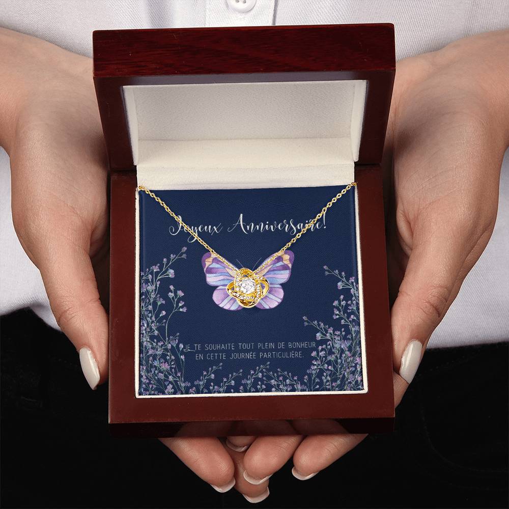 Joyeux Anniversaire Necklace | Personalized Birthday Gift | Birthday Necklace for French Mother | Birthday Necklace for French Girl Friend