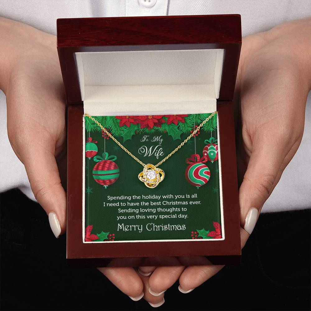 To My Wife - Best Christmas Ever Love Knot Necklace
