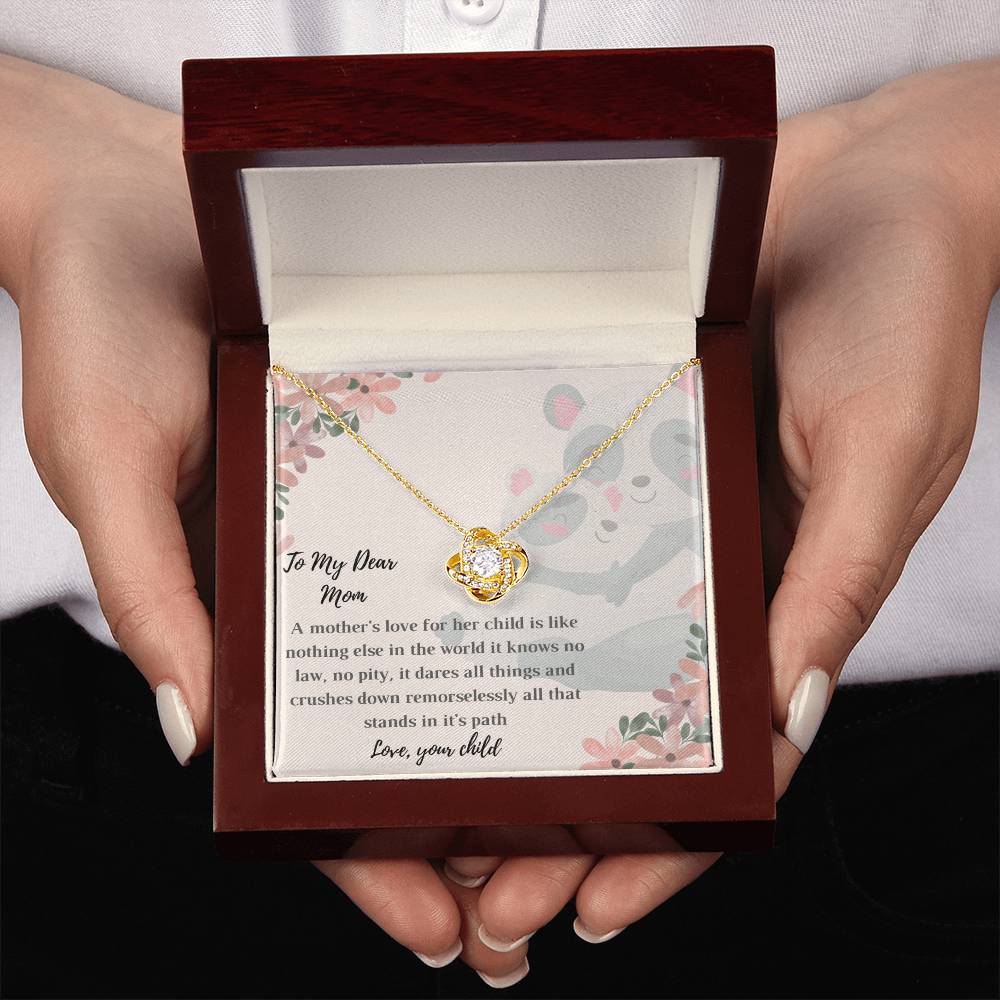 Interlocking Hearts Necklace With Card