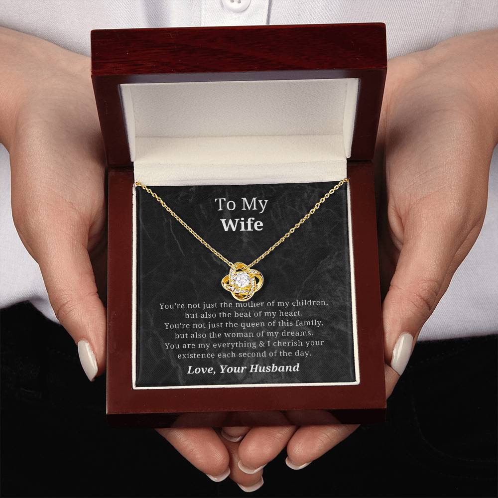 To My Wife Mother of My Children Love Knot Necklace