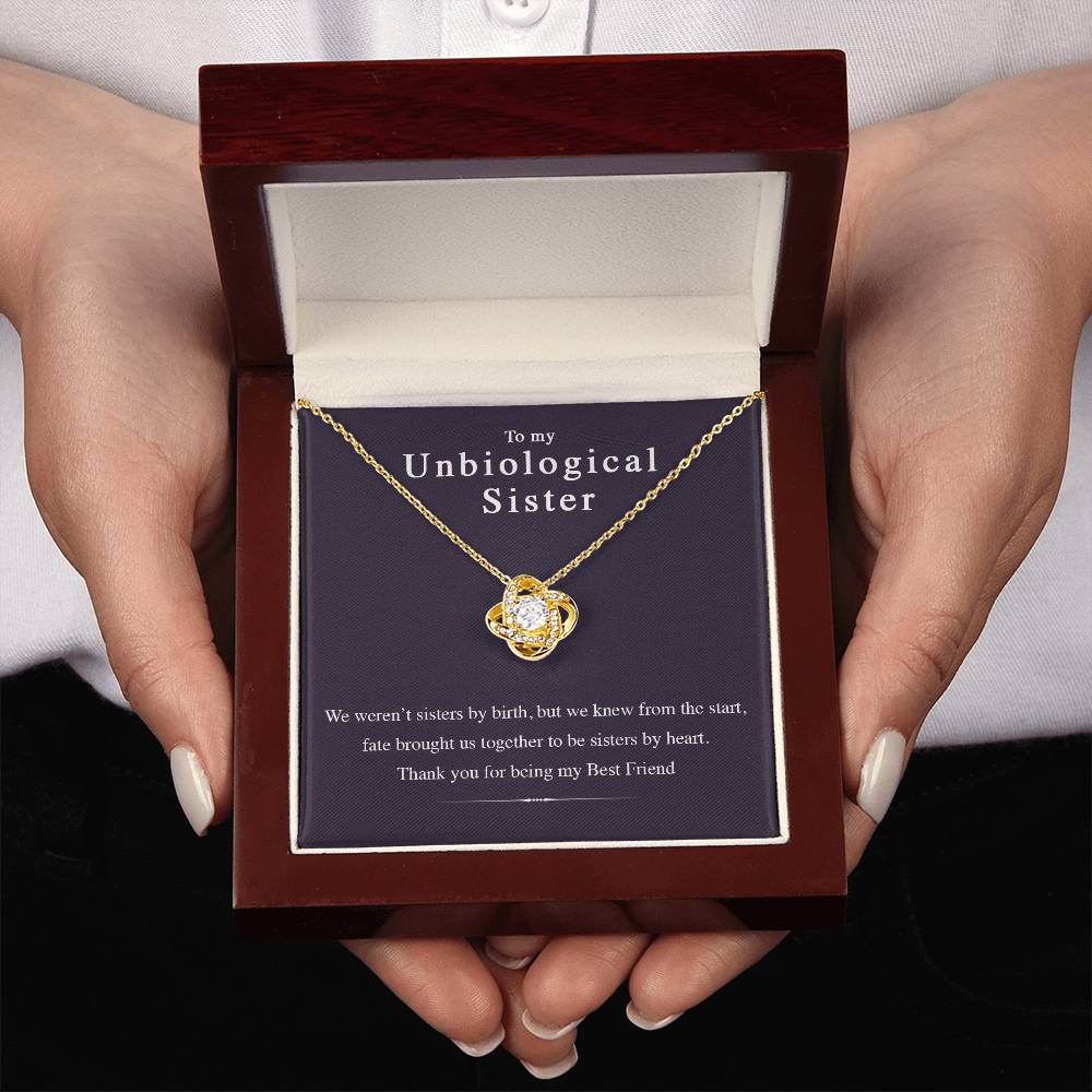Unbiological Sister - Friendship Knot Necklace - the Perfect Gift Your Best Friend (Almost Sold Out)