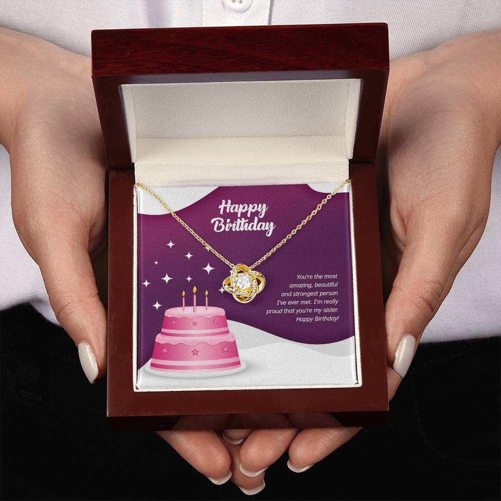 (Birthday Edition) Proud Sister's Admiration - Love Knot Necklace