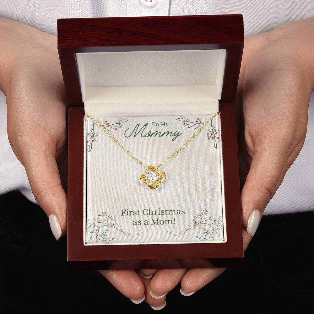 To My Mommy - First Christmas as a Mom - Love Knot Necklace