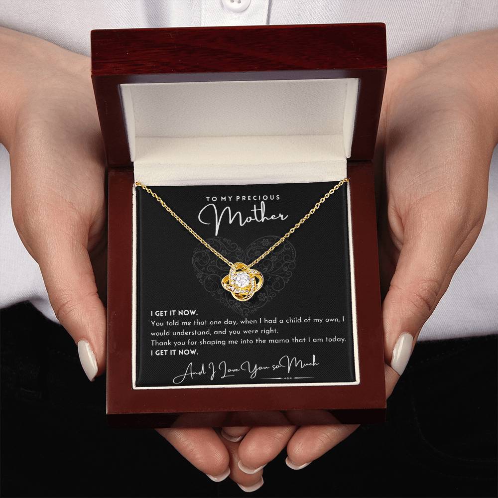 To My Precious Mother (Grandmother) Love Knot Necklace