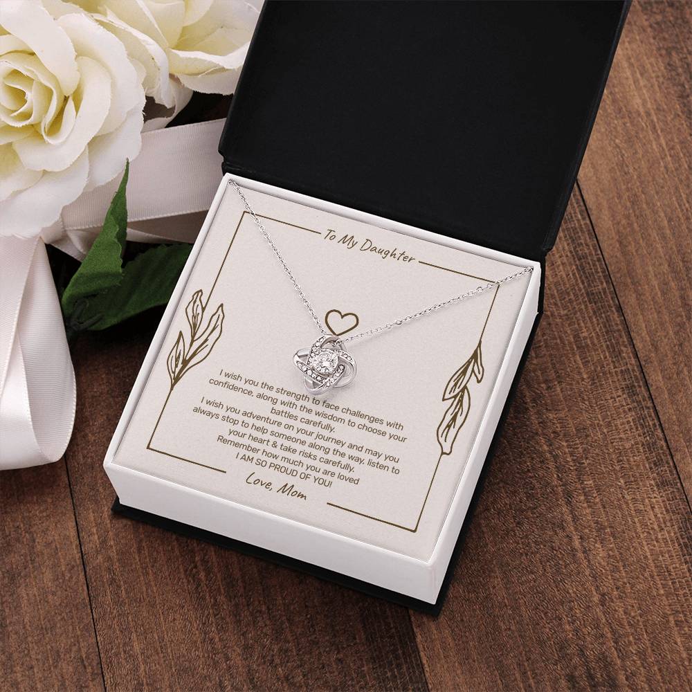 To My Daughter - I Am So Proud of You Necklace