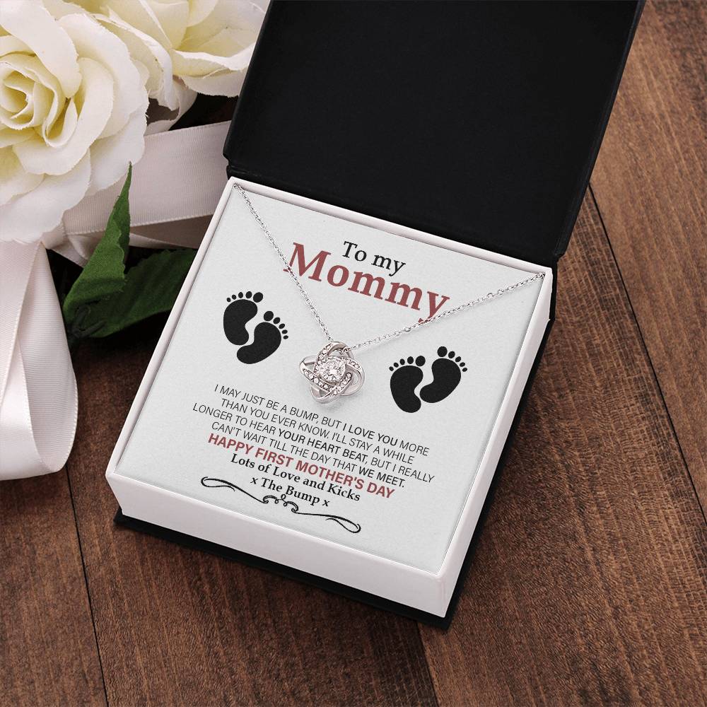 To My Mommy - From Bump - Pregnancy Gift for First Time Mom - Mother's Day Gift - Luxury Necklace