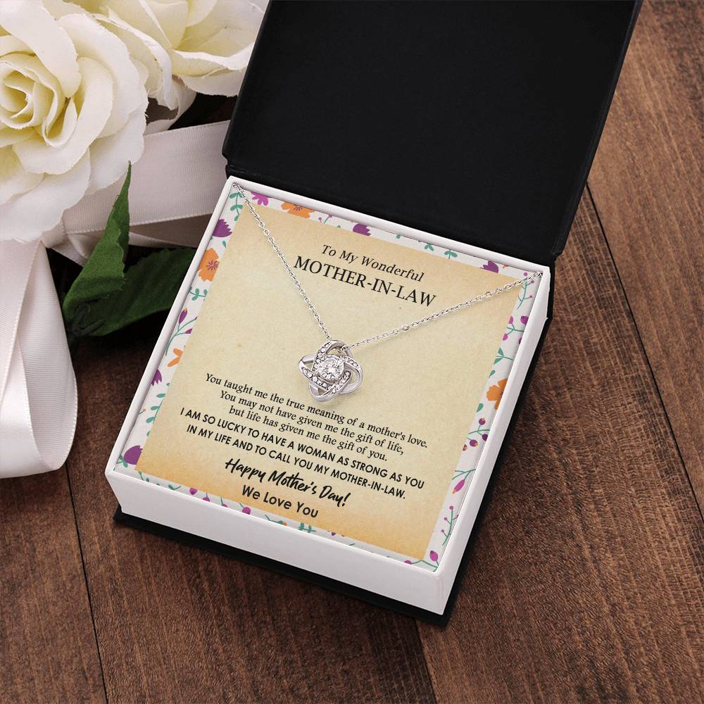 (Almost Gone) Gift for Mother-In-Law - Lucky to Have You - Love Knot