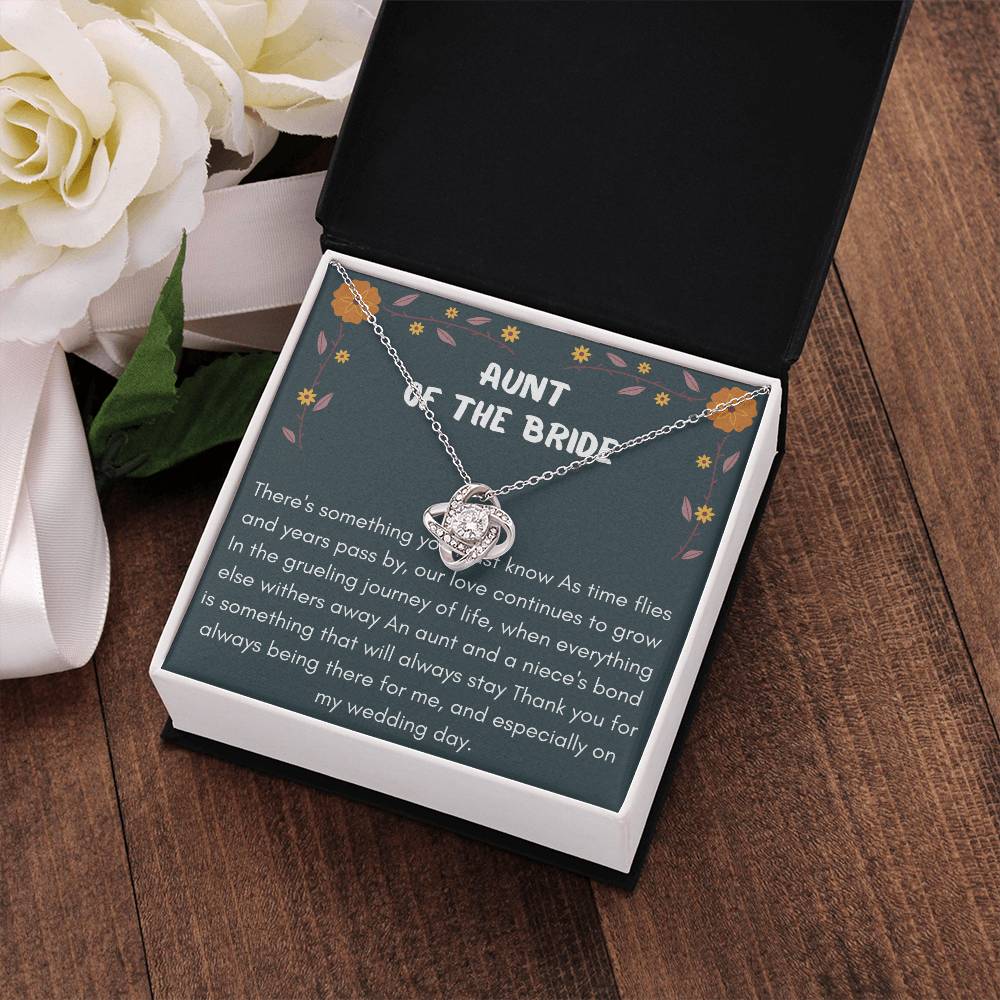 Aunt of the Bride Gift Love Knot Necklace