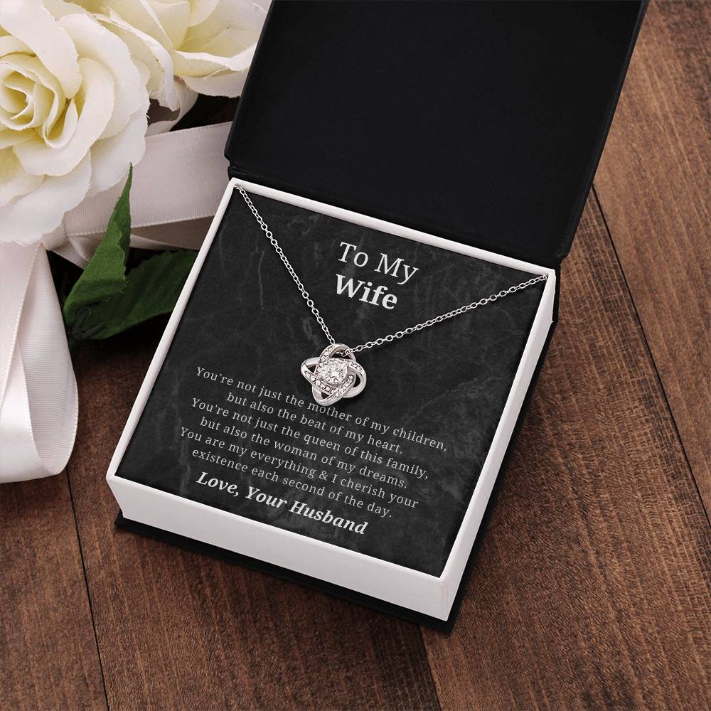 To My Wife Mother of My Children Love Knot Necklace