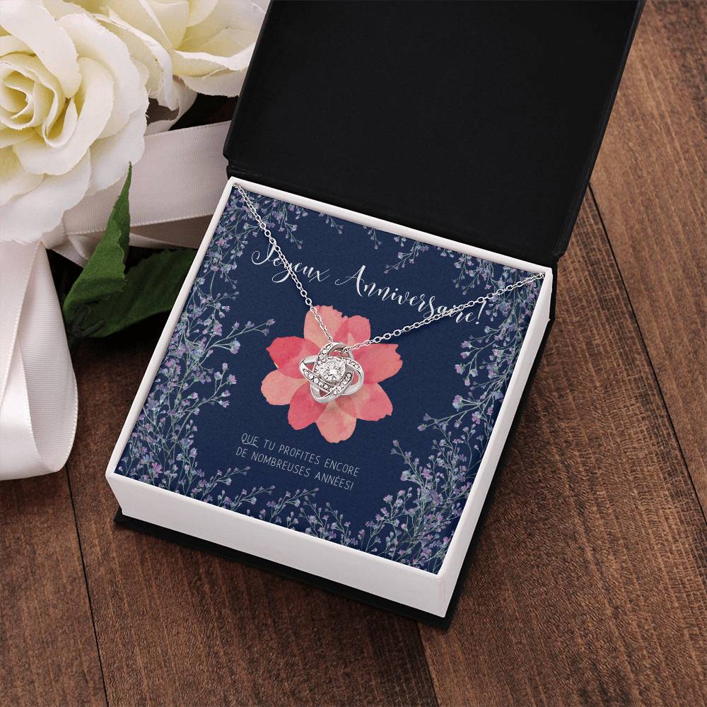 Joyeux Anniversaire Necklace | Personalized Birthday Gift | Birthday Necklace for French Mother | Birthday Necklace for French Girl Friend