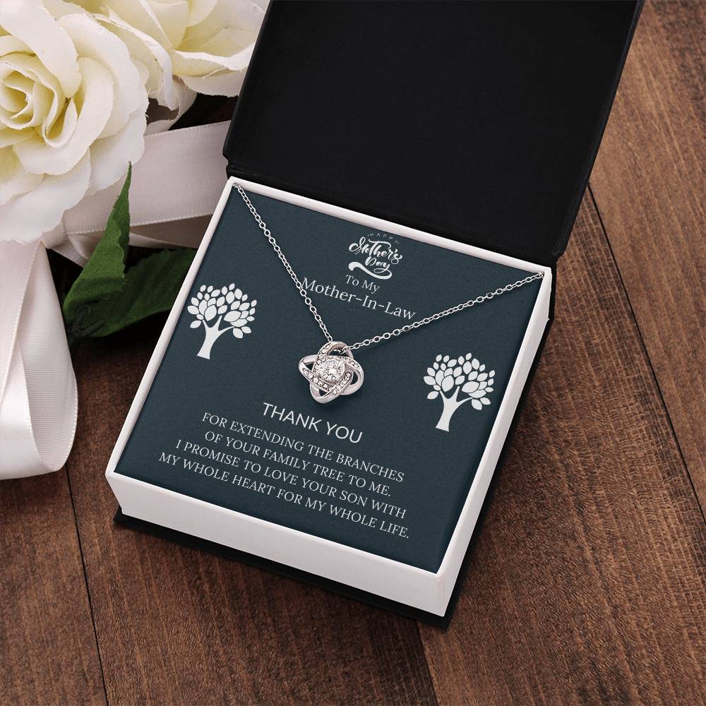 Mother’s Day - to My Mother-In-Law - Family Tree - Love Knot Necklace