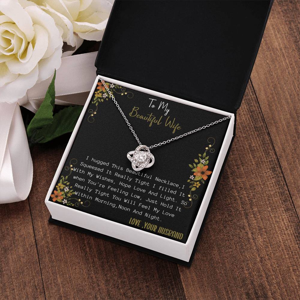 Gift for Wife. Love Knot Necklace for Beautiful Wife