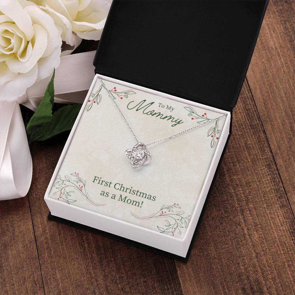 To My Mommy - First Christmas as a Mom - Love Knot Necklace