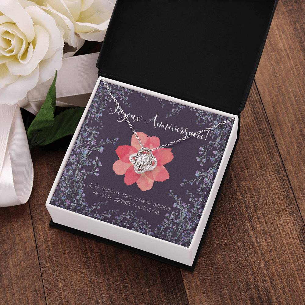 Joyeux Anniversaire Necklace | Personalized Birthday Gift | Birthday Necklace for French