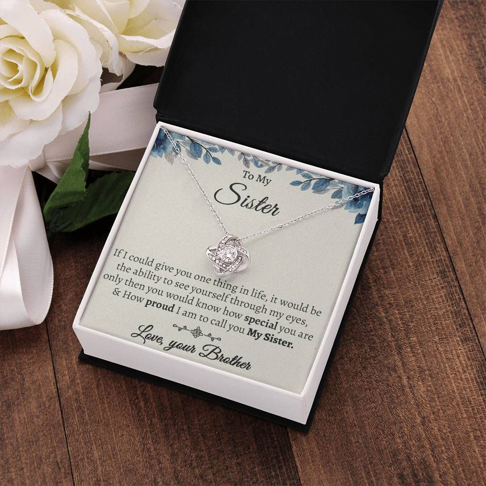 To My Sister Necklace, Gift for Sister From Brother, Brother to Sister, Birthday Gift for Sister From Brother
