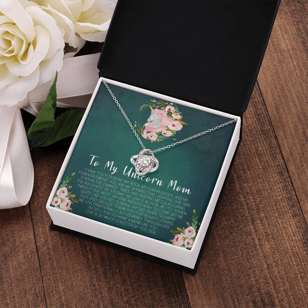 To My Unicorn Mom - Mothers Day Gift - Mothers Day Gift From Daughter - Gift for Mom Mother's Day Necklace With Card