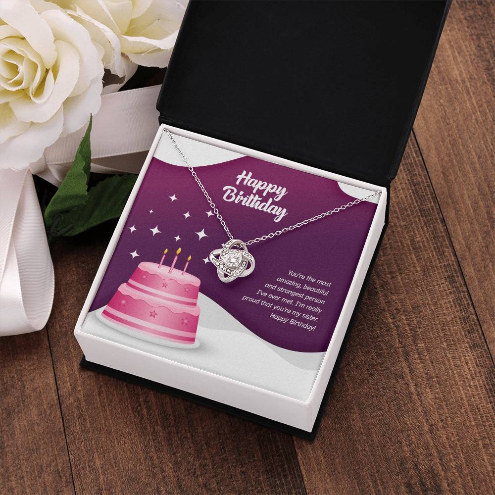 (Birthday Edition) Proud Sister's Admiration - Love Knot Necklace