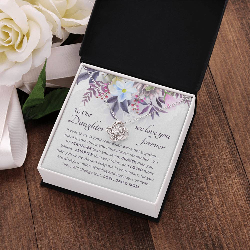 To My Daughter - Loved More Than You Know - Necklace. Crafted With 14k White Gold (From Dad and Mom)