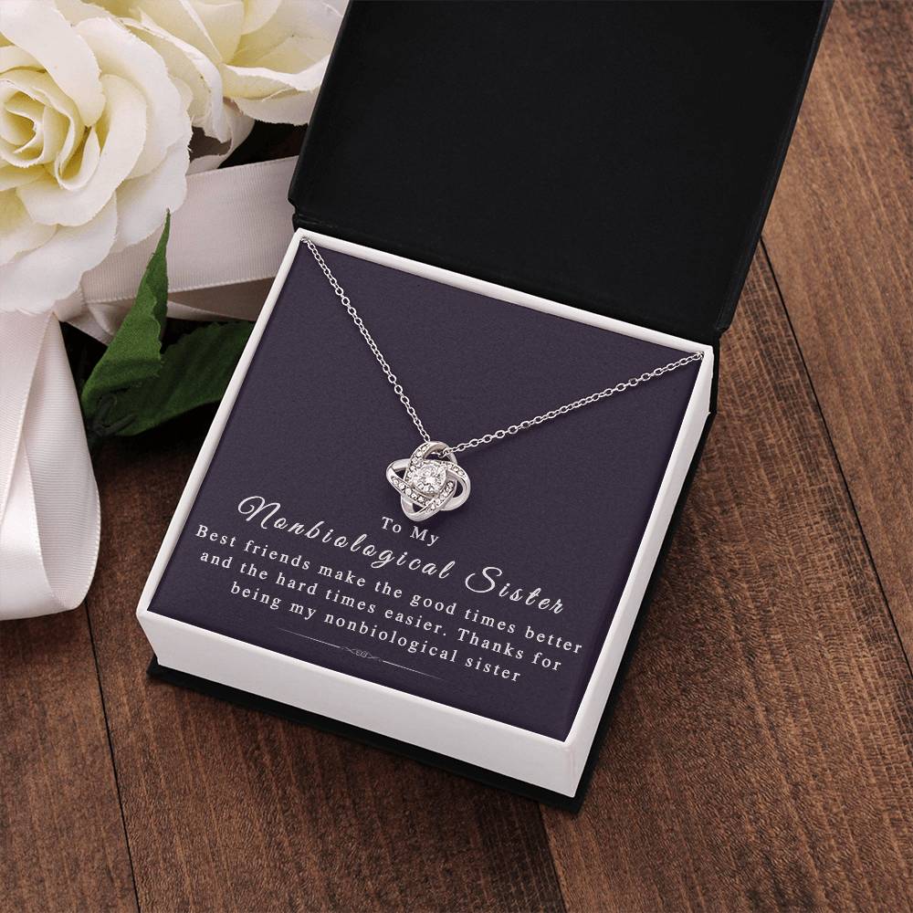 Nonbiological Sister - Friendship Knot Necklace - the Perfect Gift for Bffs (Almost Sold Out)