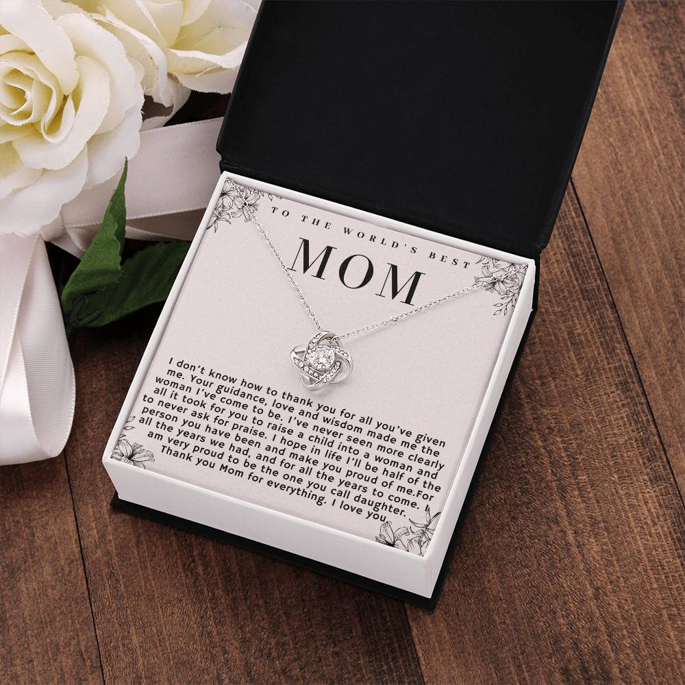 To the World's Best Mom Necklace Gift, Sentimental Gift for Mom, Birthday Gift for Mom, Perfect Mother's Day Gift