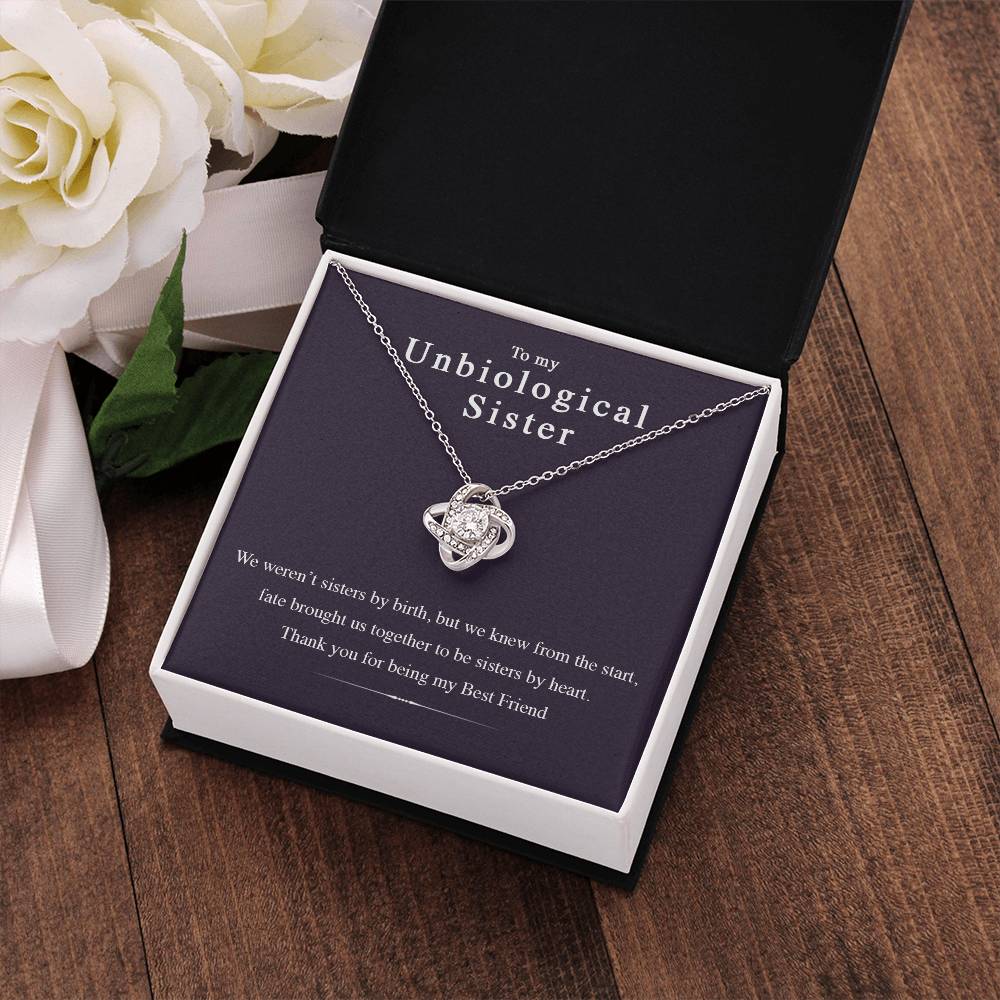 Unbiological Sister - Friendship Knot Necklace - the Perfect Gift Your Best Friend (Almost Sold Out)