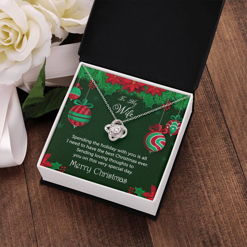 To My Wife - Best Christmas Ever Love Knot Necklace