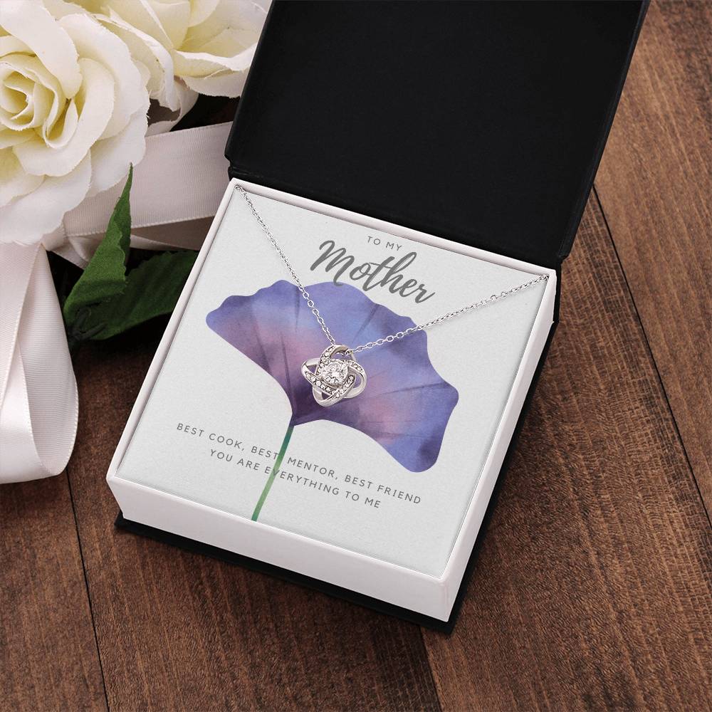 To My Mother Necklace - Purple Flower