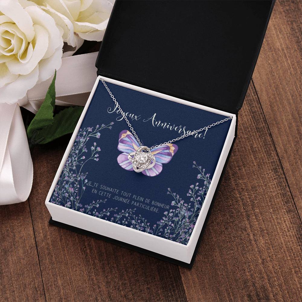 Joyeux Anniversaire Necklace | Personalized Birthday Gift | Birthday Necklace for French Mother | Birthday Necklace for French Girl Friend
