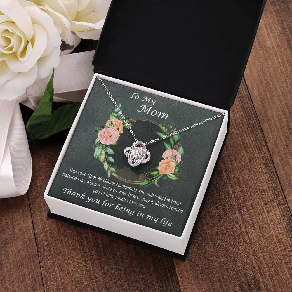 To My Mom - Gratitude - Love Knot Necklace