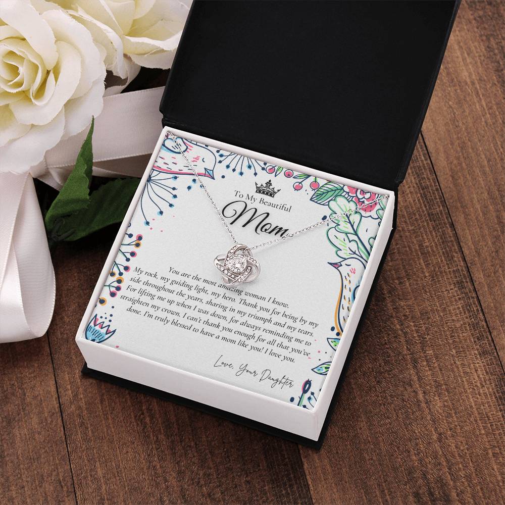 To My Beautiful Mom Necklace | Badass Mom Gift | Mother’s Day Gift | Birthday Gift | Gift From Daughter on Wedding Day