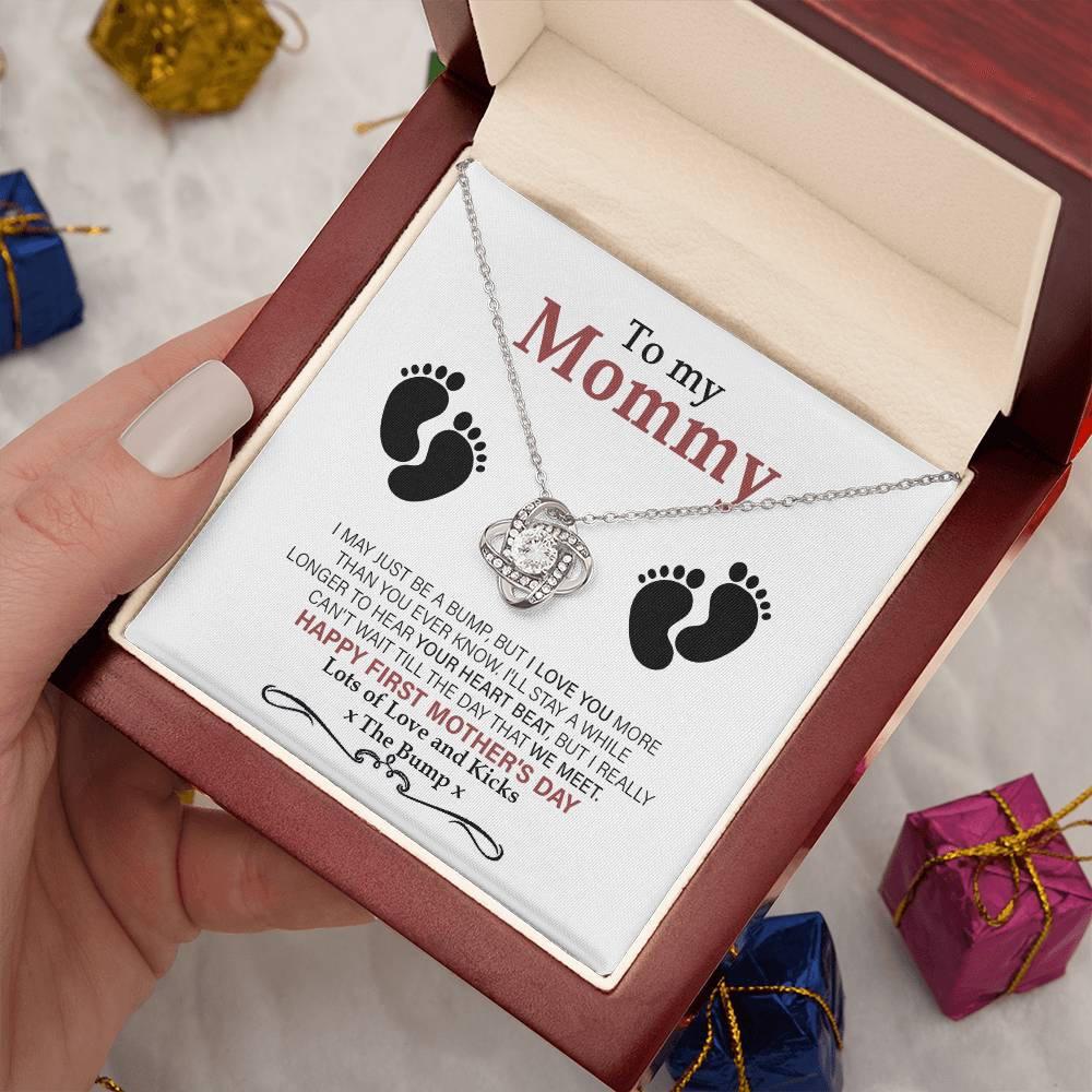 To My Mommy - From Bump - Pregnancy Gift for First Time Mom - Mother's Day Gift - Luxury Necklace