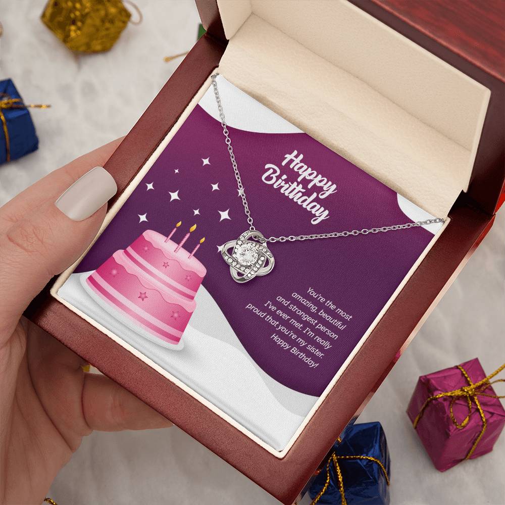 (Birthday Edition) Proud Sister's Admiration - Love Knot Necklace