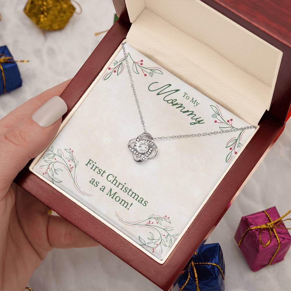 To My Mommy - First Christmas as a Mom - Love Knot Necklace