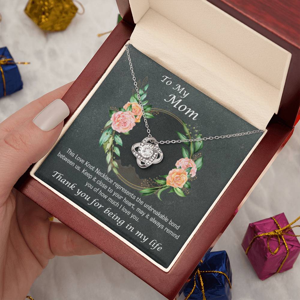 To My Mom - Gratitude - Love Knot Necklace