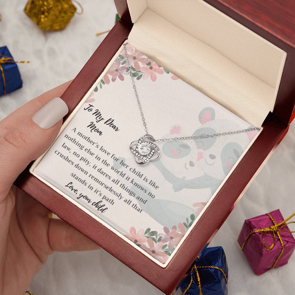 Interlocking Hearts Necklace With Card