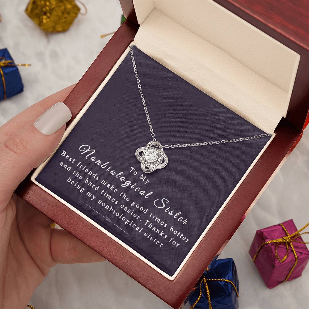 Nonbiological Sister - Friendship Knot Necklace - the Perfect Gift for Bffs (Almost Sold Out)