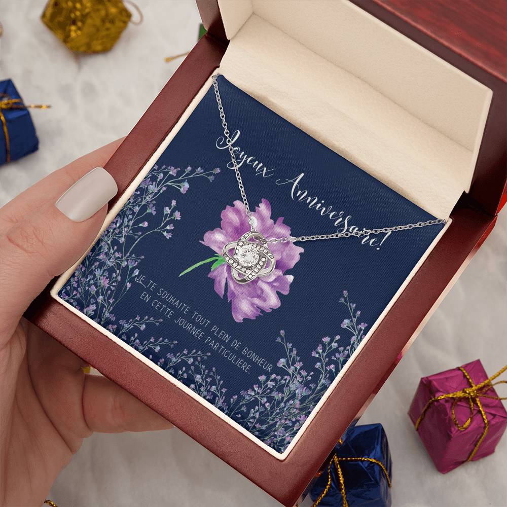 Joyeux Anniversaire Necklace | Personalized Birthday Gift | Birthday Necklace for French Mother | Birthday Necklace for French Girl Friend