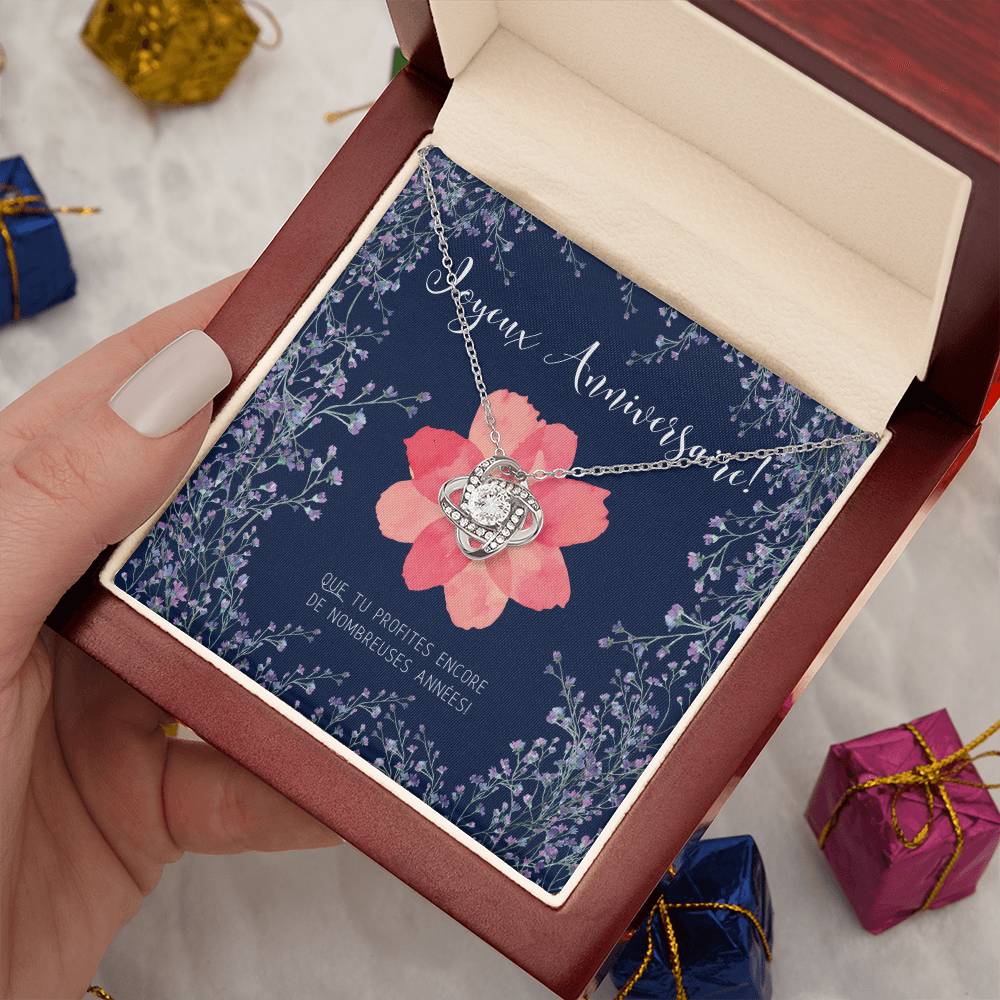 Joyeux Anniversaire Necklace | Personalized Birthday Gift | Birthday Necklace for French Mother | Birthday Necklace for French Girl Friend